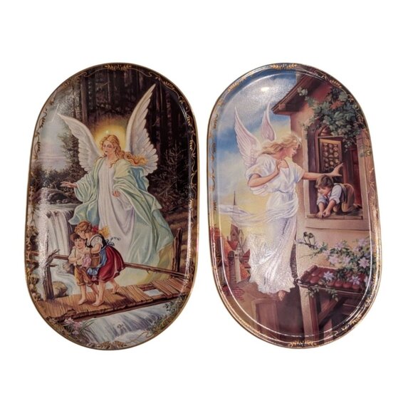 Bradford Exchange Guardian Angel Decorative Collector Plates porcelain German - Picture 1 of 12